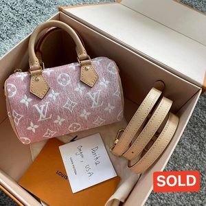 Nano speedy pink denim